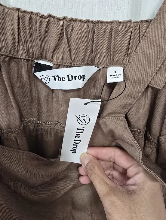 The Drop BRITT dress In Mushroom Size S. Tiered Strappy Maxi Dress - Picture 2 of 6